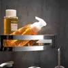 Scaffale da bagno in acciaio inossidabile Organizzatore per doccia Mensole angolari Porta shampoo da parete in alluminio per WC No Drill 211112
