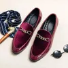 2021 Novo Tendência Azul De Veludo De Veludo Apartamentos Oxford Vestido Sapatos Para Homens Mocassins Formal Calçados Formal Zapatos Hombre