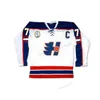 Nikivip Custom Captain Halifax Highlanders Gord Ogilvey #7 Hockey Jersey Film Szygowany biały niebieski rozmiar 2xs-3xl Dowolne numerze nazwy najwyższej jakości