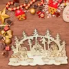 JM01693 bricolage jouet en bois de noël décorations de bureau de fête drôle de noël ornements en bois de noël
