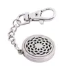 Difusor de óleo essencial de óleo portátil Keychain Chaveiro Aromatherapy Caixa de perfume conjunto com 5 cor de feltro almofadas Chain 4996 Q2