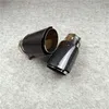 2PCS Glossy Akrapovic Exhausts Car-styling Pipe Muffler Tip Carbon Fiber For BMW Volkswagen BENZ Tail