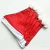 Chapeaux de fête rouge chapeau de père noël chapeaux de noël décoration Cosplay casquettes adultes enfants casquette de noël 2000 pièces ZC412