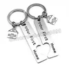 Mode Design Notre première maison en acier inoxydable clés d'acier inoxydable mignon accessoires accessoires Pendentif KeyRings pour couple amoureux Keychain Bijoux Bijoux Cadeaux