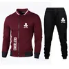 Men's Tracksuits Men Spring Classic Style Defqon.1 Prints Rock 6 Color Tops Sets Customizable Logo Zipper Jacket And Pants 2-Piece Set Trend