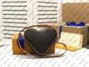 M57456 GAME ON COEUR Mini Desinger rote Herzhandtasche Kalbsleder Damen Canvas geprägte Umhängetasche Abendumhängetasche Geldbörse3010