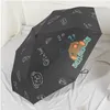 Schöne Cartoon Kinder Tragbare Falten Sonnenschirm Kinder Kreative Design Griff Regenschirm Geschenk für Student Junge Mädchen Erwachsene UV