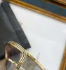 Occhiali da sole pilota di grandi dimensioni Frame d'oro Grigio Glasshi da sole ombreggiati Gafas de Sol Women Shadeswith Box3085195