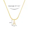 Ingelegde zirkoon brief initiële hanger ketting voor vrouwen gouden ketting leuke charmes collier alfabet kettingen sieraden vrienden cadeau