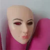 Rolig realistisk kvinnlig mask för Halloween Human Female Masquer Dress Head Face Hood Sexig flicka Crossdress Costume Cosplay5510666