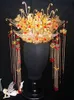 Himstory Klasik Çin Düğün Phoenix Kraliçe Coronet Taç Gelinler Altın Saç Takı Aksesuarları Tassel Düğün Saç Giydirme H0827294X