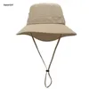 Wide Brim Hats J78E Boonie Hat With Sunhat Breathable Summer Buckle Hiking