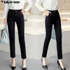 Streetwear Summer Dames Broek Vrouwelijke Hoge Taille Skinny Office Work Potlood Broek Capris voor Dames Broek Vrouw Plus Size 210519