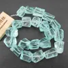 APDGG Aquamarine Blue Natural Glass Quartz Rough Nugget Luźne Koraliki 16 "Biżuteria DIY DIY