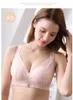 Weseelove Sexy Lace Bra Wire Free Plus Size Bra for Women Big Size Push Up Underwear Wireless Pink Bralette Large Size Lingerie 210728