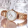 Women Watch CURREN Top Brand Fashion Rose Gold Quartz Ladies Watches with Stainless Steel Bracelet Charming Female Clock 210517