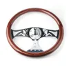 Beauty carved style Universal Classic Real Mahogany Wood Steering Wheel 380mm 15 inch Car Steering Wheel Car