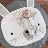 Ins baby spädbarn lek mattor barn som kryper mattan golv matta baby sängkläder kanin filt bomull spädbarn matta barn rum dekor 90 cm 210402