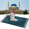 Müslüman Namaz Halı Taşınabilir İbadet Battaniye 3D Tırtıl Dualar Mat Camii Kilim Orison Kowtow Paspaslar WMQ891