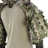 Jaktuppsättningar Sniper Ghillie Suit Tactical Military Shooting Multicam 3D Laser Cut Outdoor Camo Lightweight Coat