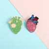 European Heart Series Flower Brooches Letter Alloy Paint Cowboy Badge Accessories Women Men Enamel Love Collar Bags Pins Jewelry W245v