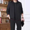 Rödvin Sportsjön kostym Mäns Två Piece Set Spring Höst Casual Stor Storlek Dads Tracksuit Coats Trousers TrainingsPak Mannen Y0831