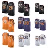 Jersey Herren Damen Ricky Rubio 20 Dario Saric 46 Aron Baynes Schwarz Weiß Orange Lila individuelle Basketball-Trikots