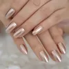 False Nails Moda Metálica 3D UNIDADE FALSO Oval projetado curto dicas de arte legal Decorações brilhantes Prud22 Artificial Prud22