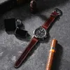 Escapement Time Quartz 6S21 Movement Pilot Flieger Chronograph Watch Black Dial och 40mm Case Waterproof 50m 2202257174952