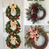 25/30cm Christmas Rattan Wreath Braided Wreath DIY Hand-Woven Grapevine Vines Wreaths Crafts for Wedding Halloween Holiday Decor Q0812