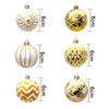 6cm x 30pcs Per Set Christmas Tree Decorations Indoor Decor Golden Painted Balls Ornaments
