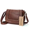 Cross body bags mode vrouwen schouder pu lederen crossbody effen kleur merk portemonnee kleine kaki messenger voor dames