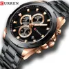 Neueste Curren Herrenuhren Top-marke Luxus Military Stahl Sport Armbanduhr für Mann männer Wasserdichte Männliche Uhr Uhren Q0524