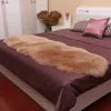 Tappeti Peluche Morbida pelle di pecora Camera da letto Imitazione lana Pad Capelli lunghi Comodino Zerbino Cuscino del divano Tappeti bianchi Rosso Soggiorno Pelliccia 220829