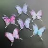 50 sztuk 4-warstwowych organzy Swallowtail Motyl Aplikacje 5.5 cm Silk Butterflies w / Pearl do tworzenia biżuterii, Choker, klipsy do włosów 210610
