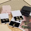 Boîtes à bijoux en papier rose personnalisées, coffrets cadeaux imprimés pour boucles d'oreilles, colliers, bracelets et bagues, vente en gros, 100 pièces/lot, H1231