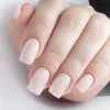 Fałszywe paznokcie 24 sztuk błyszczący ciemnobrązowy prasa na fałszywych paznokci długich płaski sztuczny fałszywy dla projektowania DIY Full Cover Tips Manicure Narzędzie 220225