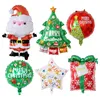 1Set julfolie ballonger Anta Claus Ballon Snowman Globos Nyår 2022 Hem Xmas Även Party Supplies