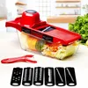 Christmas Party Mandoline Slicer Tools Vegetarbutcutter met roestvrijstalen blad Handmatige aardappelschiller Wortel rasp Dicer AKC6035