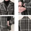 Men039s Wool Blends 2021 Men Homem de alta qualidade Moda de lã de lã Slim Fit Fit Short Plaid Coatman Leisure Coat S3XL3234105