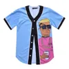 Baseball Jersey Homens Stripe Manga Curta Rua Camisas Preto Branco Esporte Camisa AI706