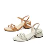 MORAZORA arrivée femmes sandales en cuir véritable dames chaussures décontractées talons carrés mode chaussures d'été pour femme 210506