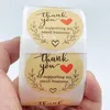 500PCS Roll 1.5inch Thank You Handmade Round Adhesive Stickers Label For Holiday Presents Business Festive Decoration