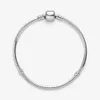 Damarmband 925 Sterling Silver Charms Smycken för Pandora Moments Snake Chain Armband med originallåda Hög kvalitet