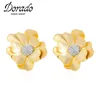 boucles d'oreilles fleurs jaunes