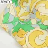 Zevity Women Vintage Floral Print Casual Slim Mini Shirt Klänning Kvinnlig Chic Långärmad Bow Tied Wrap Kimono Vestidos DS8346 210730