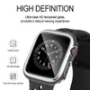 Apple Iwatch Series 7/6/5 SE 45mm 41mm 38mm 42mm 44mm 40mm 보호 커버에 대한 화면 보호기가있는 시계 케이스