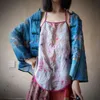 Johnatur Otoño Estampado de flores Abrigos de ramio Vintage Manga completa O-cuello Estilo chino Suelto Mujeres Cardigan Abrigos de lino 210521