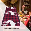 Matten Pads Zarte Elch Schneemann Tischset Weihnachten Tisch Flagge Tuch Spitze Quaste Läufer Matte Party Home Festival Dekoration