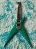 Custom 6 Strings 39 Inch V Shape Electric Guitar Neck Through Active Pickup Mahogany Wood Body Kinds Color